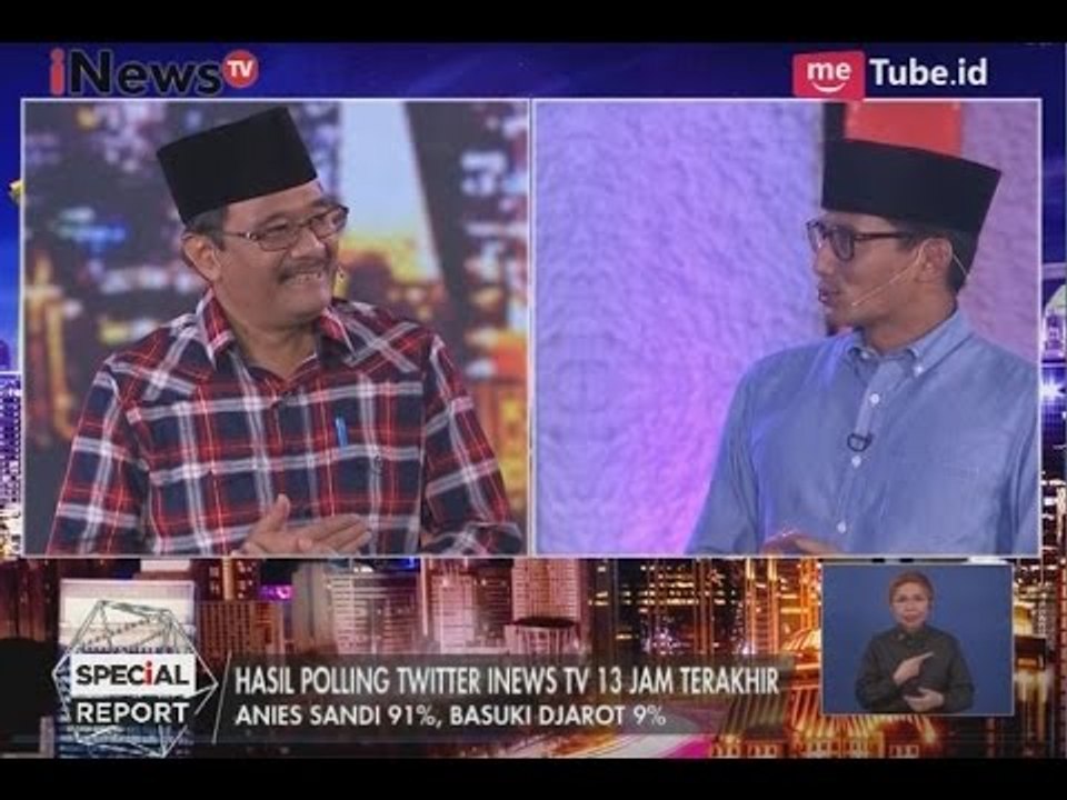 Debat Argumen Cawagub Djarot & Sandiaga Terkait Anggaran Keuangan - Debat Putaran II 12/04