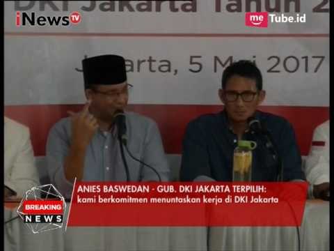 Konferensi Pers Anies Sandi Setelah Ditetapkan Menang Oleh KPUD DKI - Breaking News Aksi 55 05/05