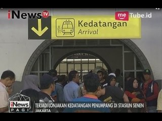 Akhir libur panjang, terjadi lonjakan kedatangan penumpang stasiun Senen - iNews Pagi 17/04