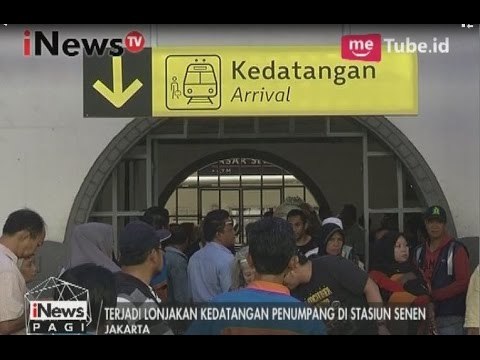 Akhir libur panjang, terjadi lonjakan kedatangan penumpang stasiun Senen - iNews Pagi 17/04