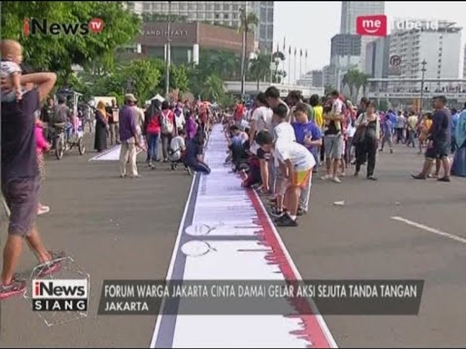 Aksi Sejuta Tanda Tangan Damai Pilkada DKI Jakarta - iNews Siang 16/04