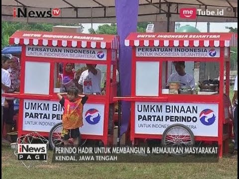 Memajukan Masyarakat, Partai Perindo Berikan Gerobak Gratis Pada Warga Kendal - iNews Pagi 29/04