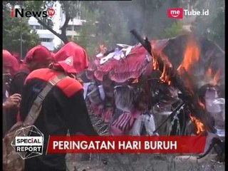 Kesal Dilarang Mendekat ke Istana, Buruh Bakar Ban - Special Report 01/05