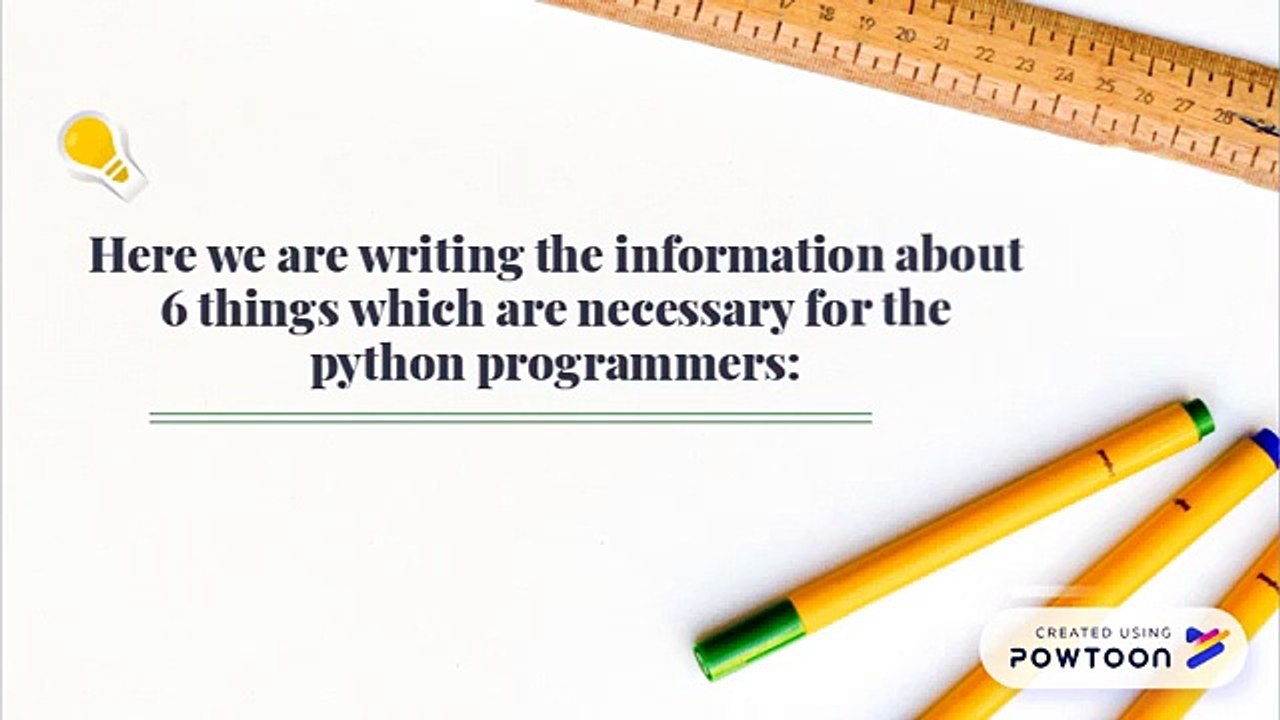 6 Necessary things for Python Programming