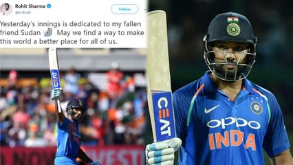 Rohit Sharma Dedicates Century To His "Fallen Friend Sudan"