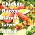 This amazing *Chicken Bacon Ranch Layer Salad*  has been off the chain this week! I HIGHLY recommend dressing it with my Avocado-Lime Ranch Dressing!! [Click t