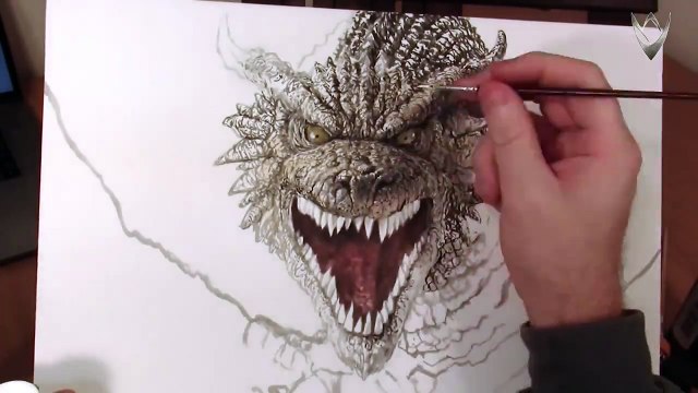 Fantastic painting a dragon with acrylics by Art and Animation of Chris Scalf Shared by Veri Apriyatno Artist ...