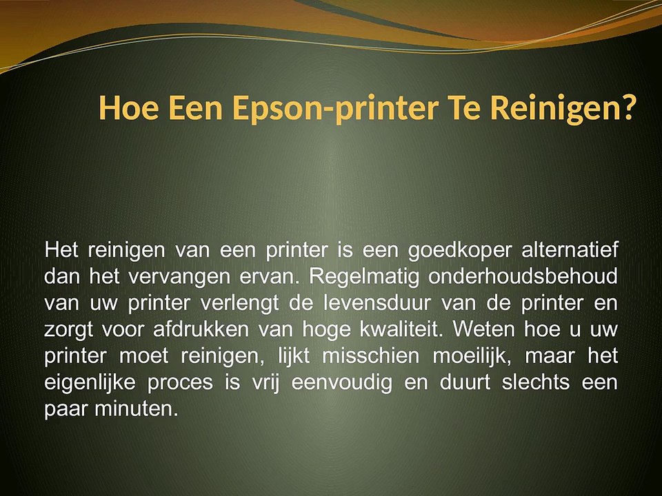 Hoe Een Epson-printer Te Reinigen?