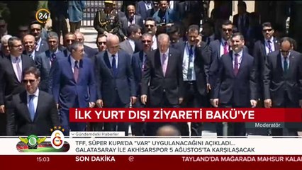 İlk yurt dışı ziyareti Bakü'ye