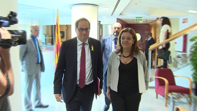 Torra reprocha a Sánchez recurrir al TC la moción del 9N