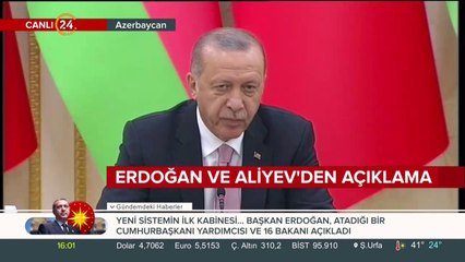 Erdoğan ve Aliyev'den açıklama