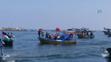 Скачать видео: Gazze'den İsrail'in Deniz Ablukasını Kırmak İçin İkinci Teşebbüs