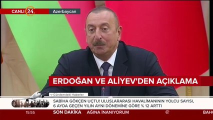 Erdoğan ve Aliyev'den açıklama