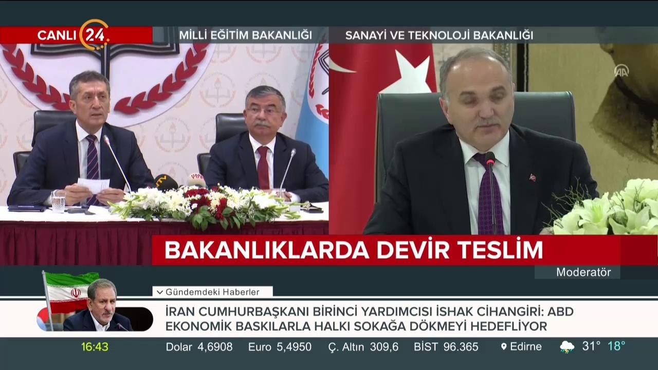 Bakanlıklarda devir teslim