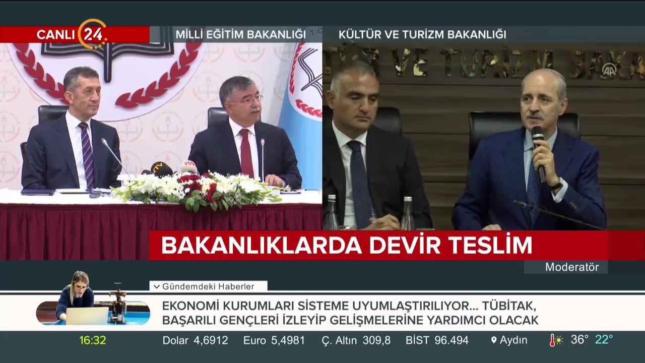 Bakanlıklarda devir teslim