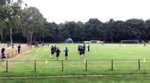 PAOK Training  Aleksandar Prijović and Amr Warda in heavy rain 10.07.2018.mp4