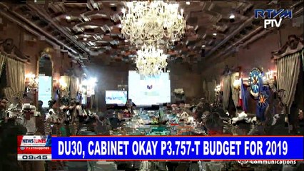 NEWS: Du30, cabinet okay P3.757-T budget for 2019