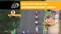 Bird's-eye view of the intermediate sprint - Étape 4 / Stage 4 - Tour de France 2018