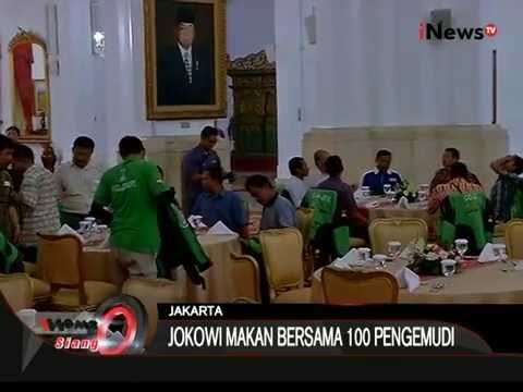 Jokowi Makan Bersama Bersama 100 Pengemudi Ojek Online - iNews Siang 02/09