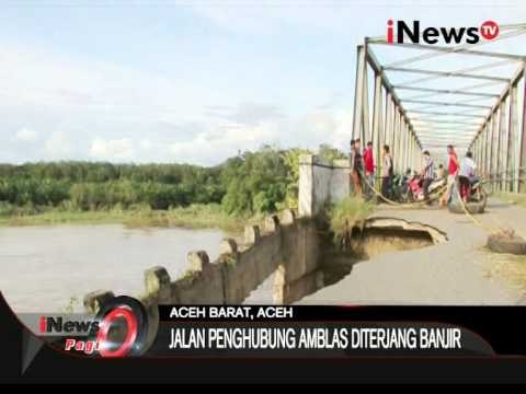 Jalan Penghubung Amblas Diterjang Banjir Di Aceh Barat - iNews Pagi 16/09