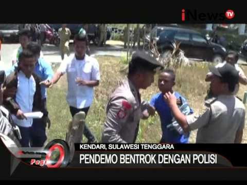 Ujuk Rasa Ricuh, Pendemo Bentrok Dengan Polisi Di Kendari, Sulawesi Tengah - iNews Pagi 17/09