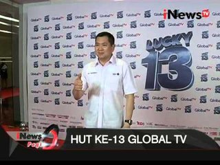 Global TV Rayakan Hari Ulang Tahun Ke-13 Dengan Mengusung Tema "Lucky 13" - iNews Pagi 09/10