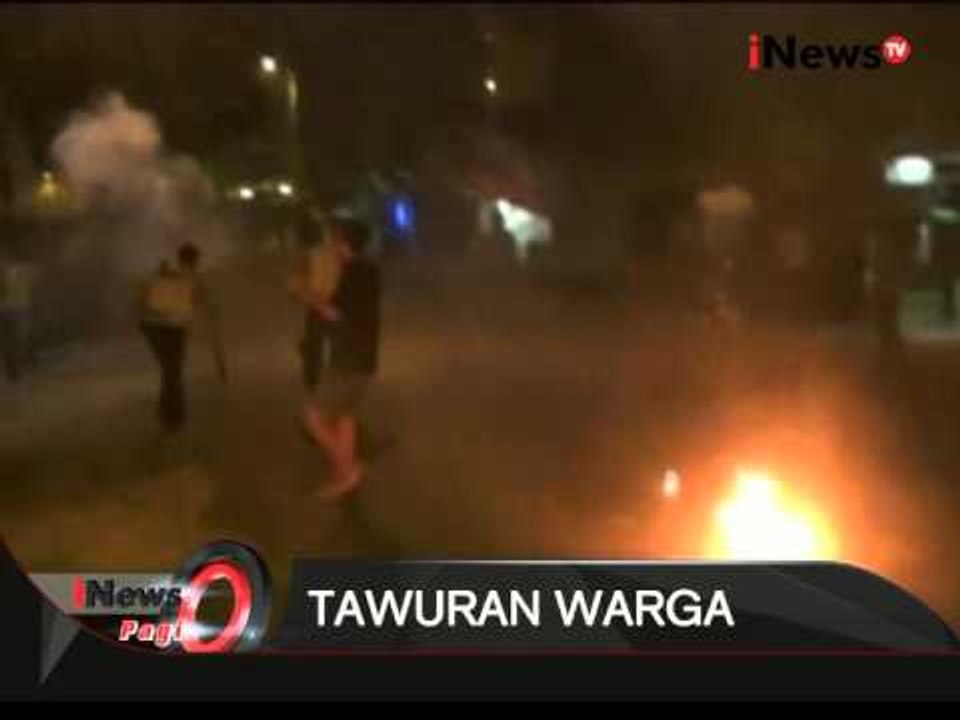 Tawuran Warga Di Kramat Jati,  Warga Gunakan Senjata Tajam Dan Bom Molotov - iNews Pagi 21/09