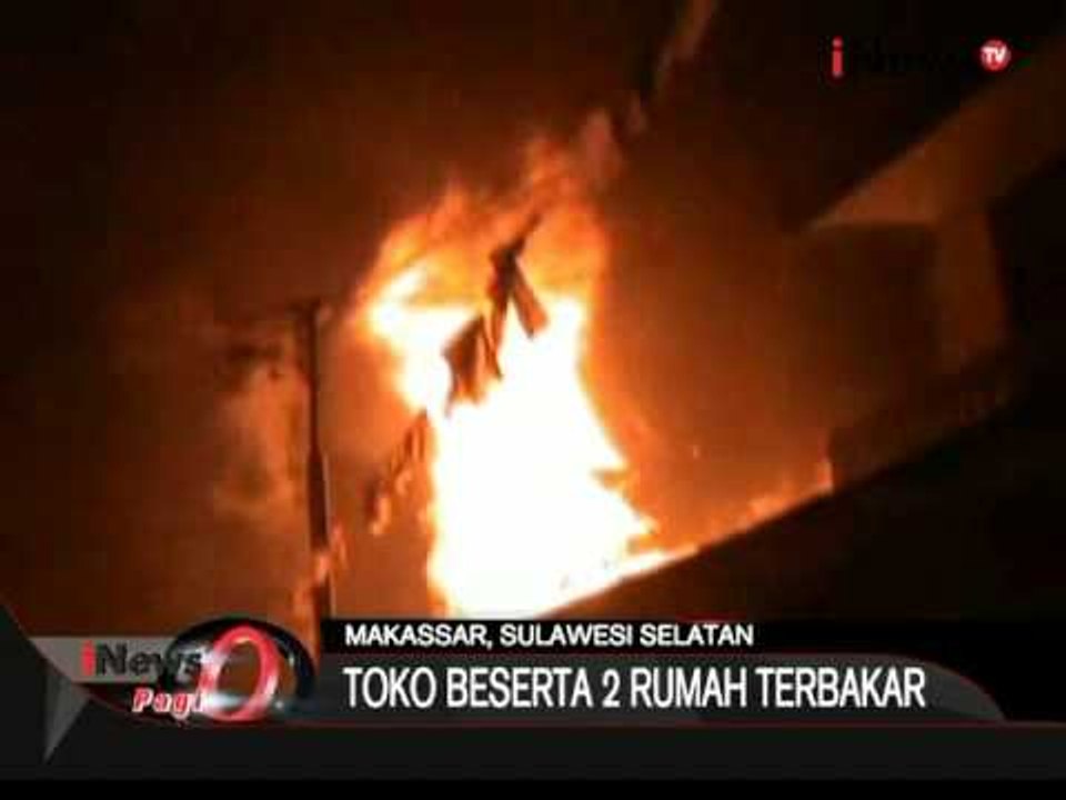 1 Toko Dan 2 Unit Rumah Terbakar, 10 Unit Damkar Dikerahkan, Makassar - iNews Pagi 25/09