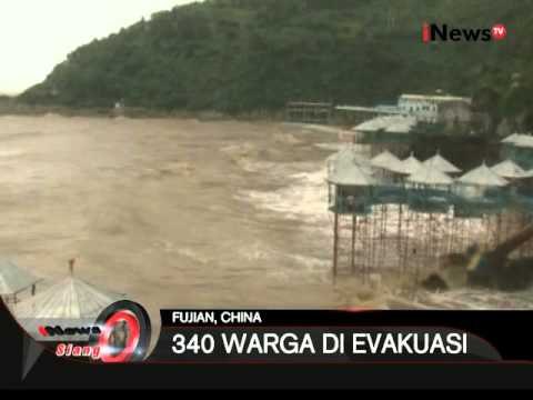 Angin Topan Sebabkan Gelombang Tinggi Di Fujian, China - iNews Siang 30/09