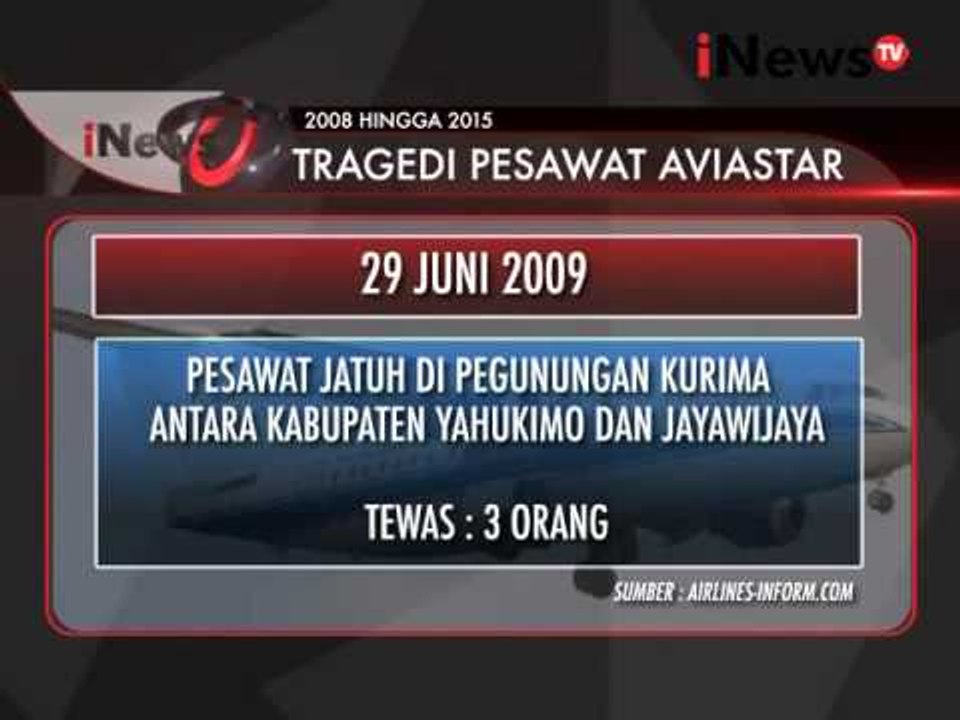 Inilah Daftar Tragedi Pesawat Aviastar 2008 Hingga 2015 - iNews Siang 05/10