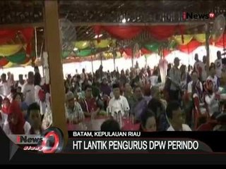 HT Melantik DPW Partai Perindo Di Kep. Riau - iNews Siang 14/10