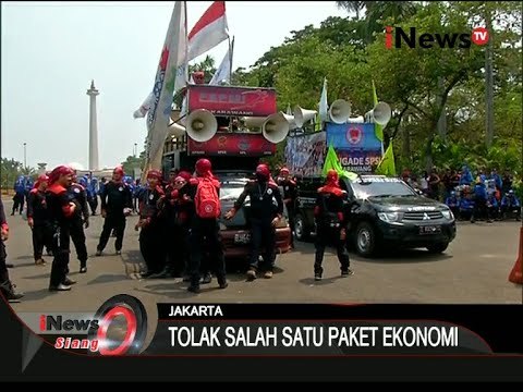 Ribuan Buruh Lakukan Demo Tolak Salah Satu Paket Kebijakan Ekonomi Jilid 4 - iNews Siang 15/10