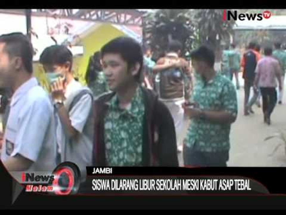 Kabut Asap, Dinas Pendidikan Paksa Kegiatan Sekolah Di Lanjutkan - iNews Malam 15/10