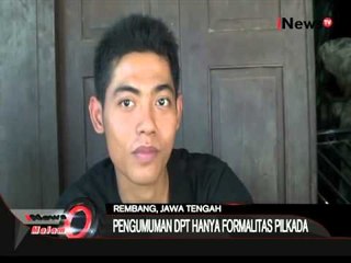 Minat Rendah, Warga Tidak Minat Periksa DPT Di Rembang, Jateng - iNews Malam 19/10
