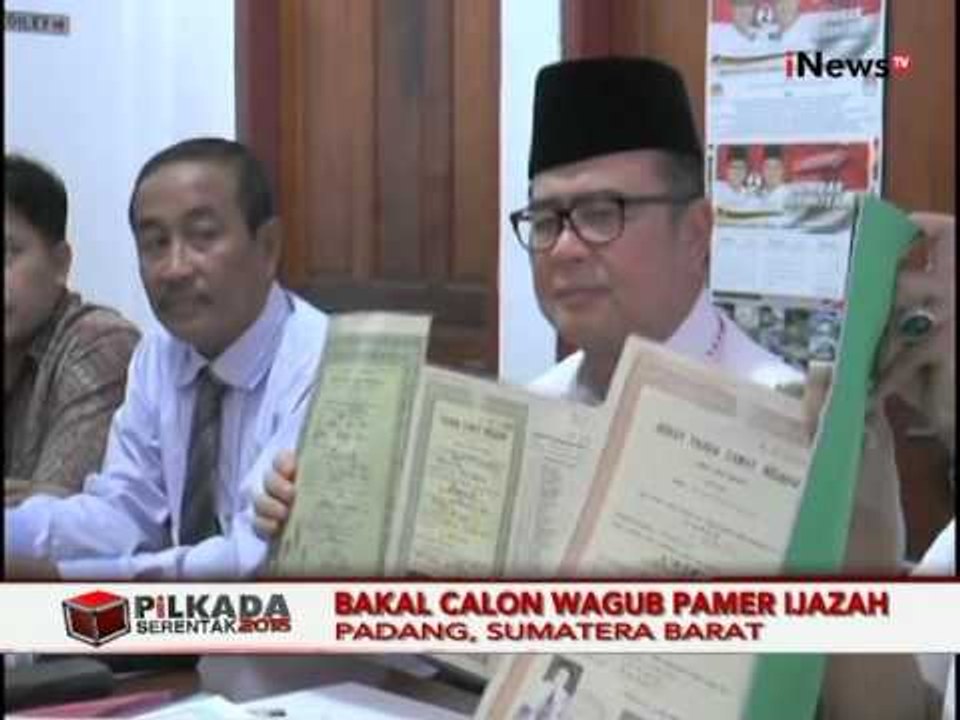Dituding Berijazah Palsu, Bakal Calon Wagub Di Padang Membantah - iNews Pagi 22/10