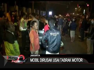 Download Video: 1 Unit Mobil Sedan Diamuk Massa Setelah Menabrak Sejumlah Pengendara Sepeda Motor - iNews Pagi 28/10