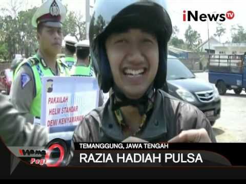 Razia Unik Ala Polres Temanggung, Tertib Lalu Lintas Berhadiah Pulsa - iNews Pagi 30/10