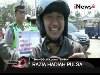 Razia Unik Ala Polres Temanggung, Tertib Lalu Lintas Berhadiah Pulsa - iNews Pagi 30/10