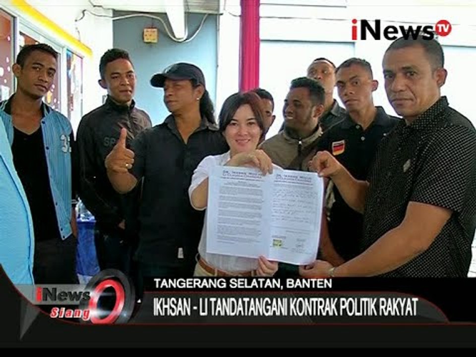 Paslon Tangsel Ikhsan-Li Tandatangangi Kontrak Politik Rakyat - iNews Siang 02/11