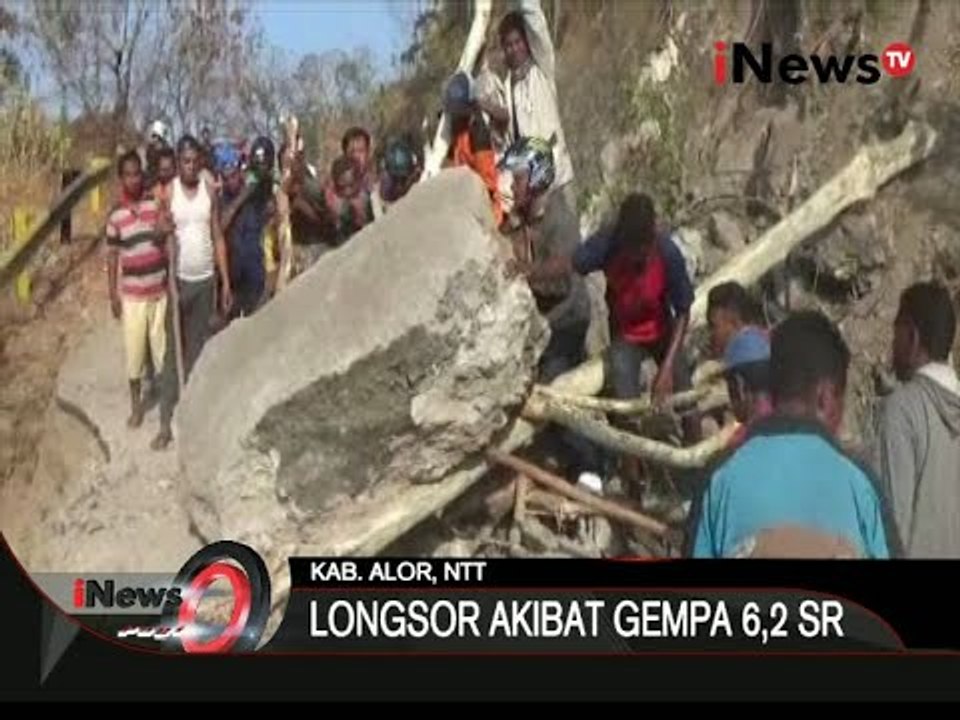 Inilah Dampak Gempa 6,2 SR Di Alor Menyebabkan Longsor Batu Yang Menutup Jalan - iNews Pagi 05/11
