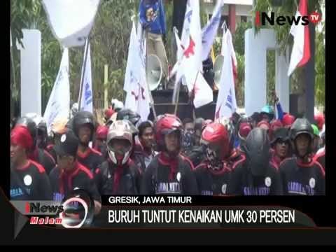 Ratusan Buruh Di Gersik Tolak Peraturan Pemerintah Soal Pengupahan - iNews Malam 10/11