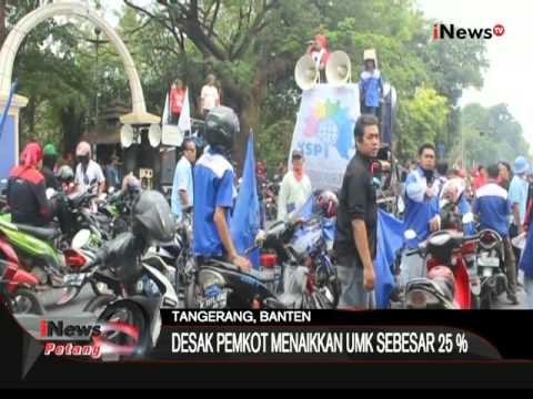 Protes Buruh Di Tangerang Desak Pemkot Menaikkan UMK Sebesar 25% - iNews Petang 12/11
