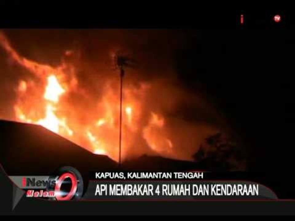 4 Rumah Di Kawasan Padat Penduduk Hangus Terbakar Di Kapuas, Kalteng- iNews Malam 18/11