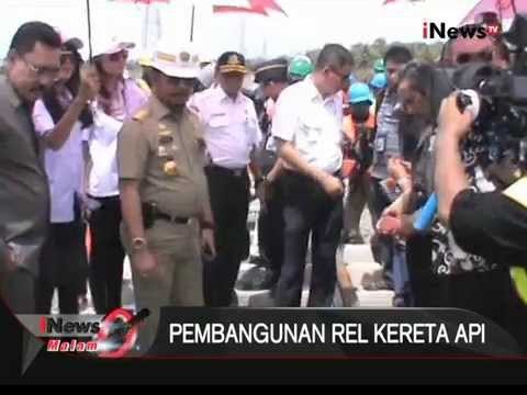 Tahap Pertama Pemasangan Jalur Kereta Api Makassar Ditinjau Menteri Perhubungan - iNews Malam 19/11