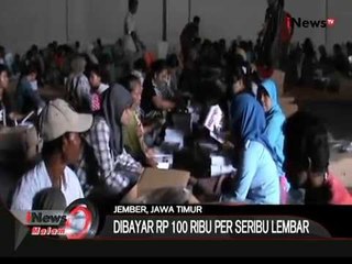 Ratusan Warga Jember Antre Jadi Tenaga Pelipat Surat Suara - iNews Malam 18/11