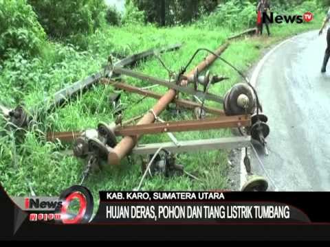 Cuaca Buruk, Tiang Listrik Dan Pohon Tumbang Di Jalur Lintas Medan - iNews Malam 22/11
