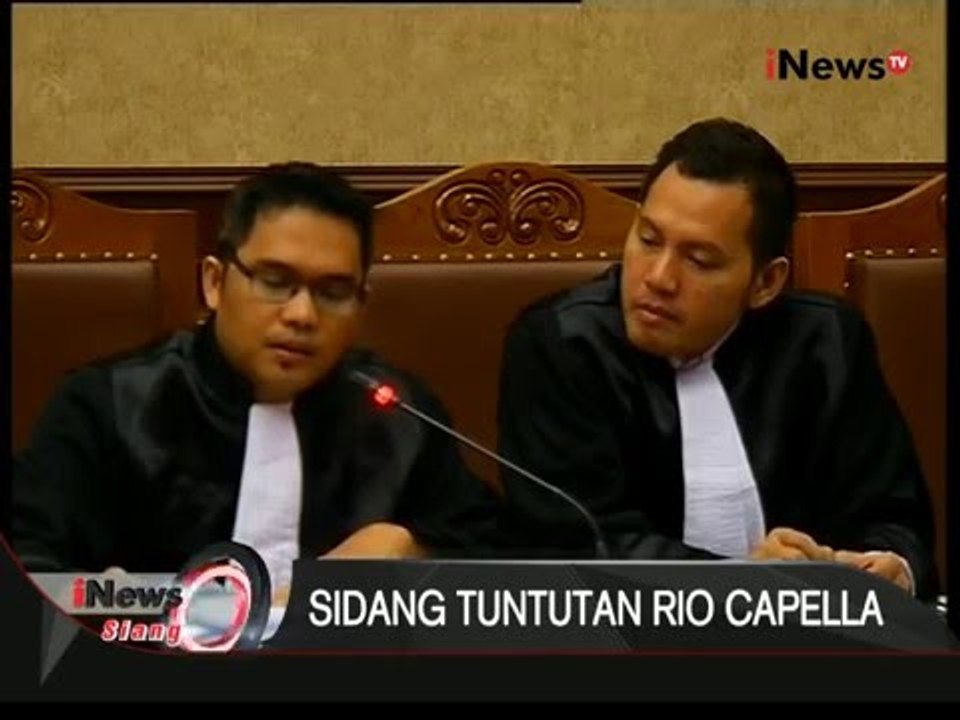 Sidang Rio Capella Hari Ini, Rio Capella Dituntut 2 Tahun Penjara - iNews Siang 07/12