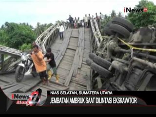 Download Video: Jembatan Sepanjang 180 Meter Di Nias Ambruk Akibat Dilintasi Eskavator - iNews Siang 08/12