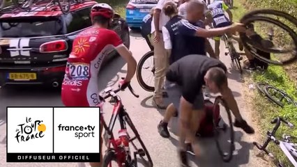 Tour de France 2018 : Jakob Fuglsang et plusieurs coureurs pris dans une chute