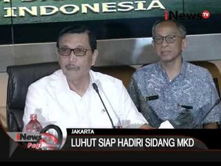 MKD Akan Memanggil Menkopolhukam Luhut Panjaitan Terkait Gaduh Kontrak Freeport - iNews Pagi 14/12